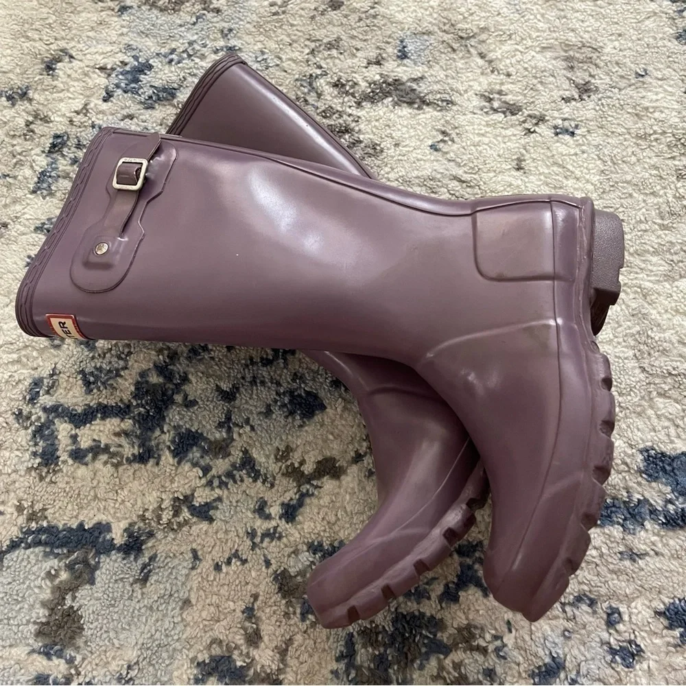 Hunter Classic Tall Rain Boots Lavender Purple Wellies Size 4